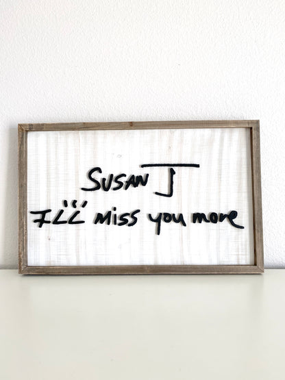 Personalized Handwriting Sign