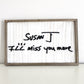 Personalized Handwriting Sign - large rectangle laser cut wood keepsake gift