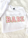 Chenille BABE Patch Crewneck Sweatshirt