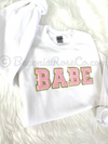 Chenille BABE Patch Crewneck Sweatshirt