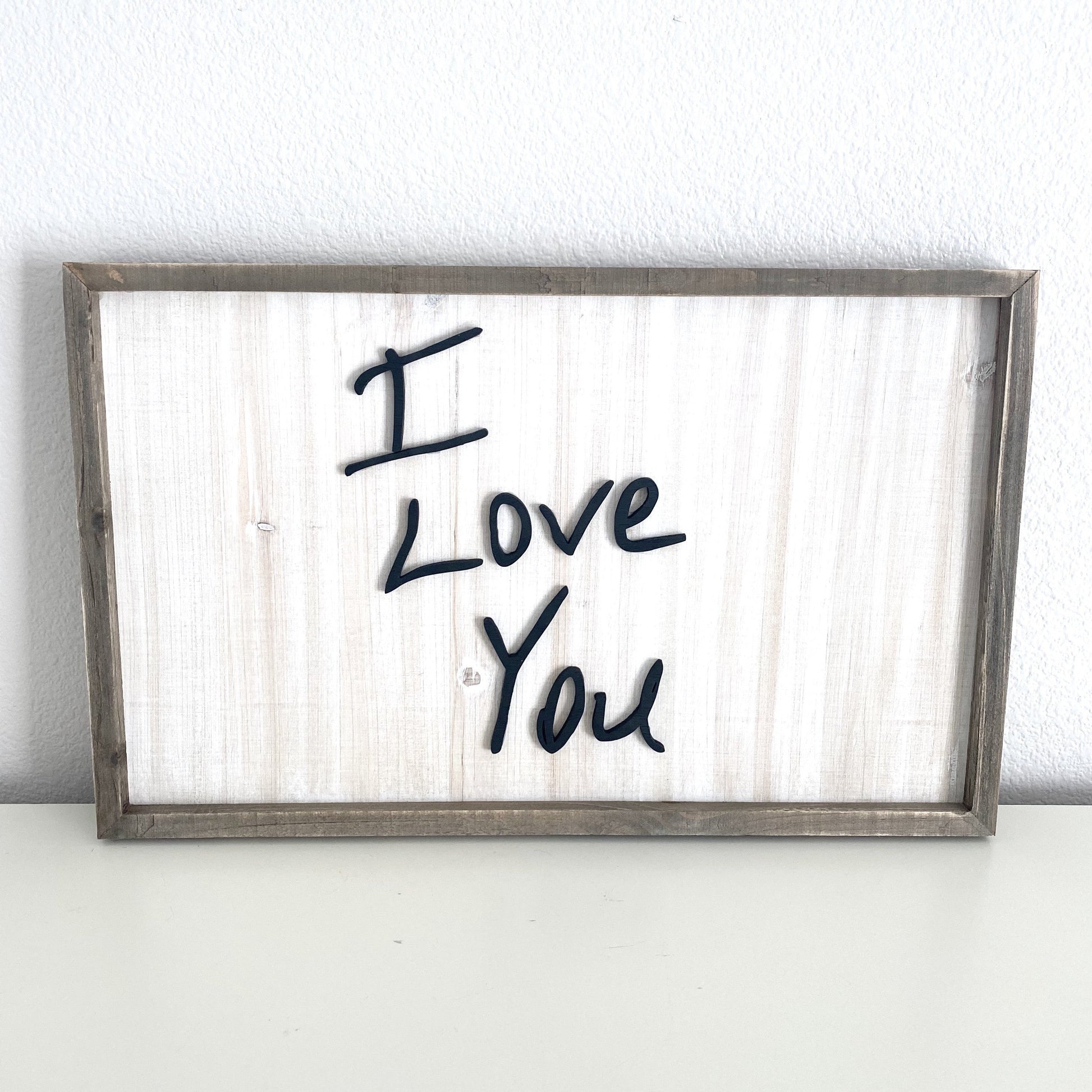Personalized Handwriting Sign circular wood frame with raised laser cut lettering - memorial keepsake gift