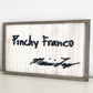 Personalized Handwriting Sign circular wood frame with raised laser cut lettering - memorial keepsake gift