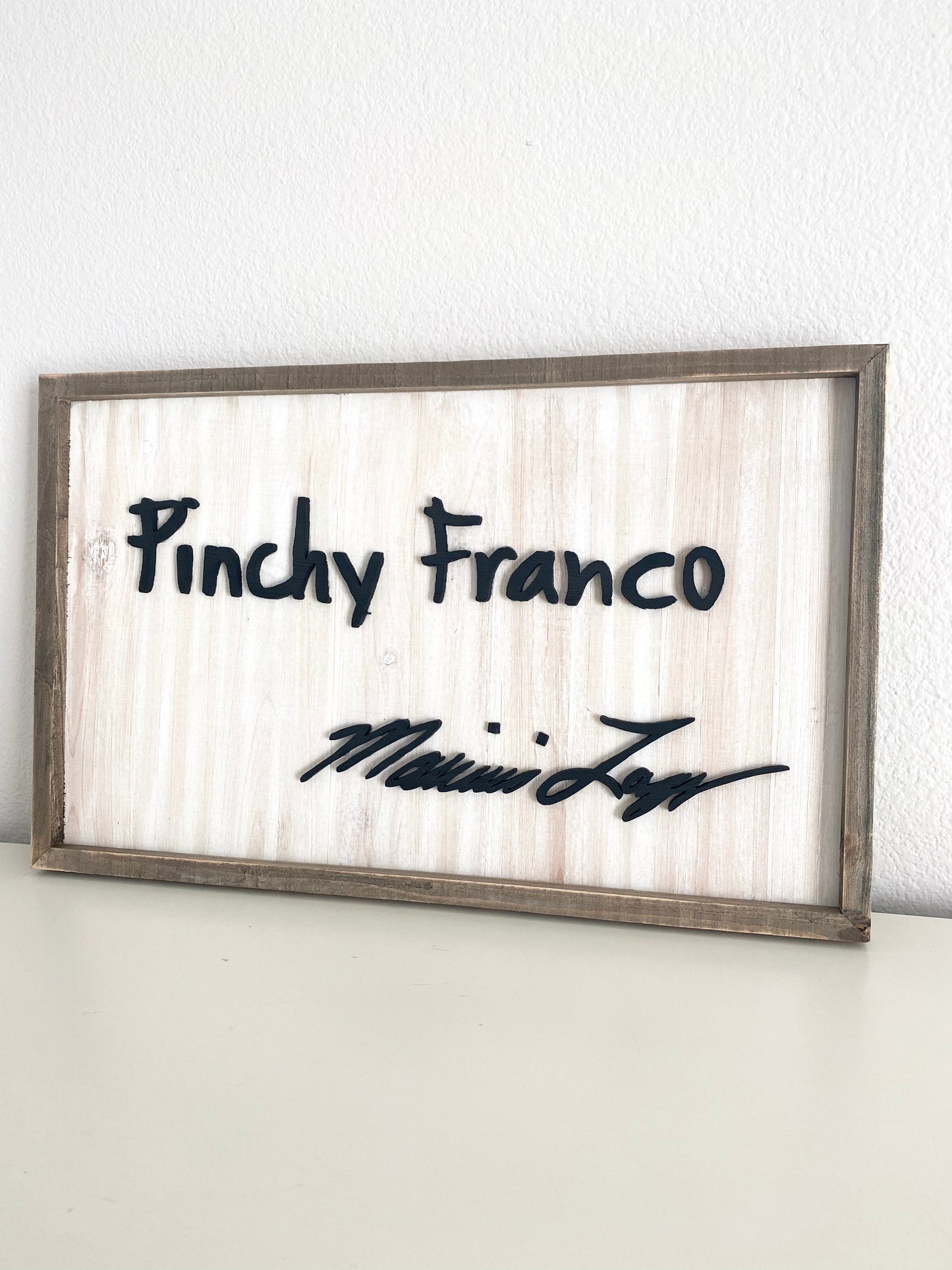 Personalized Handwriting Sign wood keepsake gift with 3D raised lettering - birthday or Christmas gift