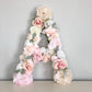 Floral letter shabby chic blush decor for nursery and bridal shower