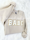 Chenille BABE Patch Crewneck Sweatshirt