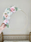 Floral Hoop Wreath, Nursery Floral Wreath, Nursery Wall Decor Girl, Photo Prop Wreath, Baby Shower Wreath Girl Nursery, Farmhouse Decor