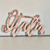 rose gold nursery decor name sign rose gold