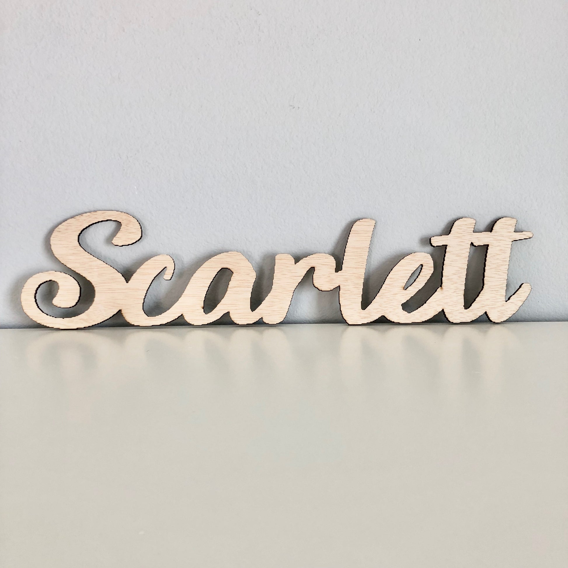 wood script sign custom