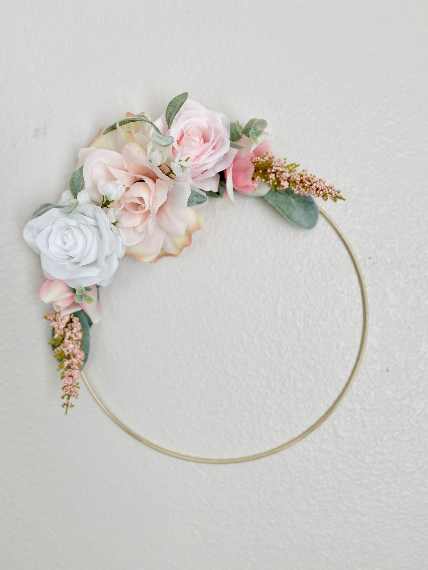 Floral Initial Hoop Custom Nursery Wall Art Decor