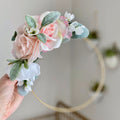 Floral Hoop Wreath, Nursery Floral Wreath, Nursery Wall Decor Girl, Photo Prop Wreath, Baby Shower Wreath Girl Nursery, Farmhouse Decor