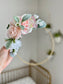 Floral Hoop Wreath, Nursery Floral Wreath, Nursery Wall Decor Girl, Photo Prop Wreath, Baby Shower Wreath Girl Nursery, Farmhouse Decor