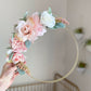 Floral Hoop Wreath, Nursery Floral Wreath, Nursery Wall Decor Girl, Photo Prop Wreath, Baby Shower Wreath Girl Nursery, Farmhouse Decor
