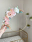 Floral Hoop Wreath, Nursery Floral Wreath, Nursery Wall Decor Girl, Photo Prop Wreath, Baby Shower Wreath Girl Nursery, Farmhouse Decor