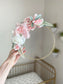 Floral Hoop Wreath, Nursery Floral Wreath, Nursery Wall Decor Girl, Photo Prop Wreath, Baby Shower Wreath Girl Nursery, Farmhouse Decor