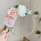 Floral Hoop Wreath, Nursery Floral Wreath, Nursery Wall Decor Girl, Photo Prop Wreath, Baby Shower Wreath Girl Nursery, Farmhouse Decor