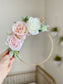 Floral Hoop Wreath, Nursery Floral Wreath, Nursery Wall Decor Girl, Photo Prop Wreath, Baby Shower Wreath Girl Nursery, Farmhouse Decor