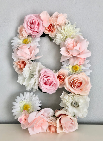 Custom Floral Letter for Bridal Shower & Wedding