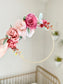 Floral Hoop Wreath, Nursery Floral Wreath, Nursery Wall Decor Girl, Photo Prop Wreath, Baby Shower Wreath Girl Nursery, Farmhouse Decor