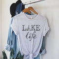 Lake Life sublimation graphic t-shirt unisex in Ash - Rosey Studio Co