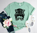Messy Bun Shirt women graphic tee unisex crew neck front view