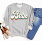 Babe sweatshirt in Dark Gray color option