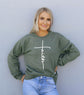 Faith sweatshirt white color option unisex air-jet spun yarn