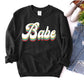 Babe sweatshirt in Black, air-jet spun yarn soft fleece