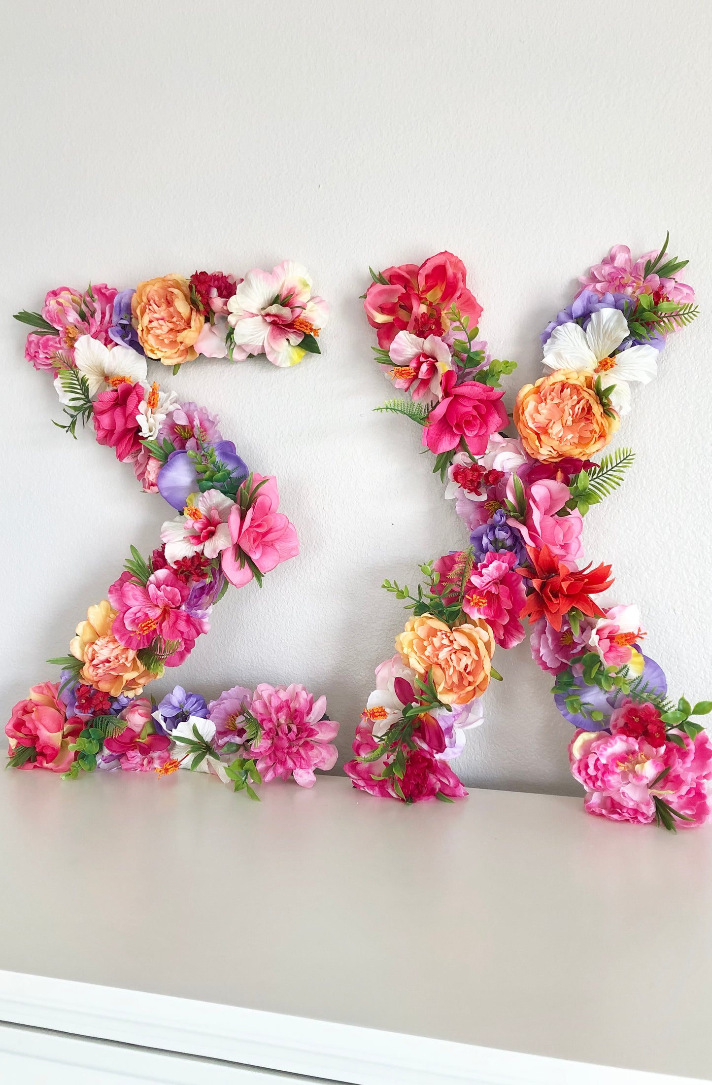 Custom floral alphabet greek letters for recruitment and bid week photos