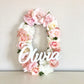 flower letter name sign birthday party backdrop decor