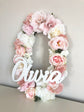 floral letter backdrop wedding name sign event prop