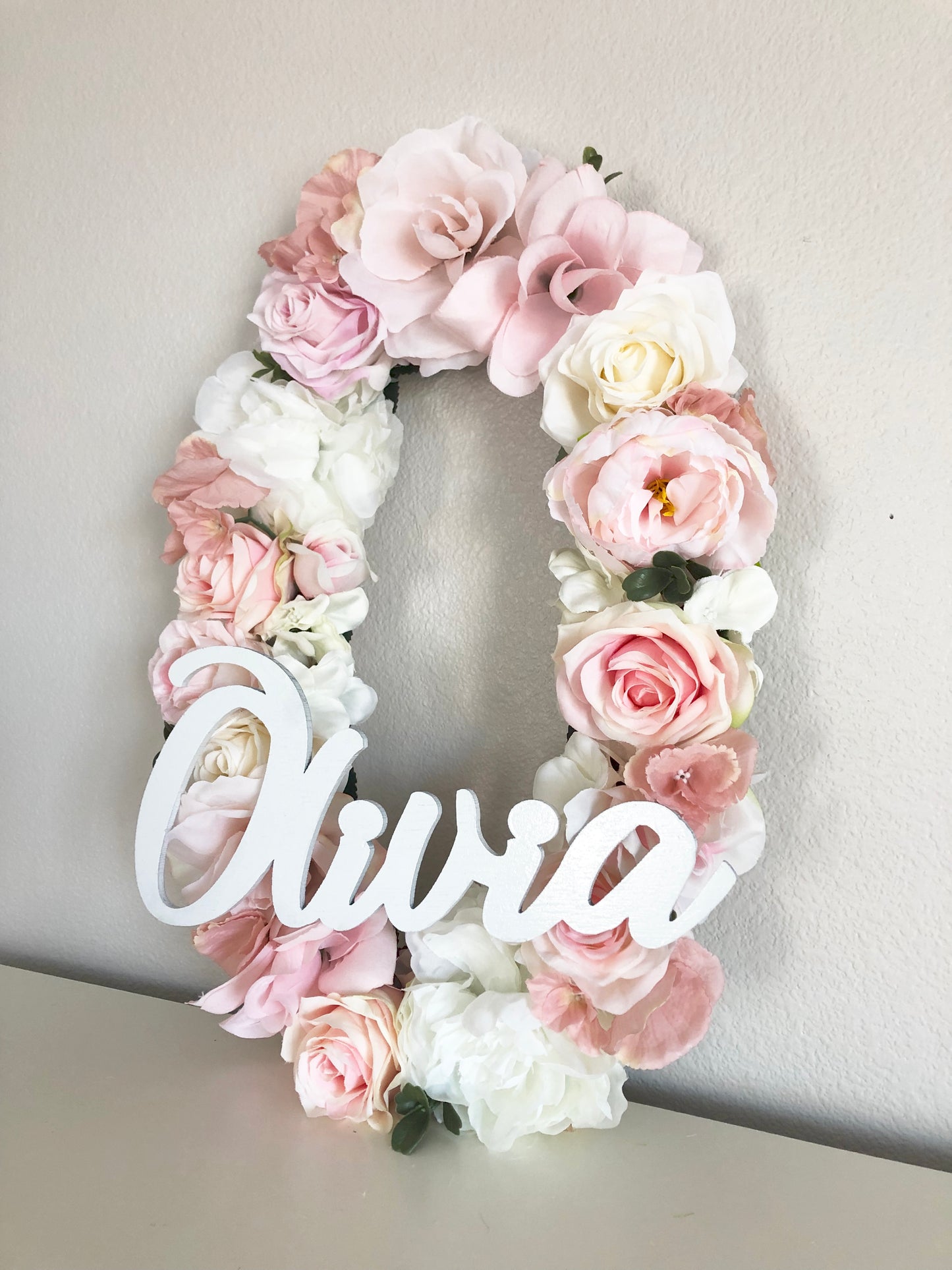 floral letter backdrop wedding name sign event prop