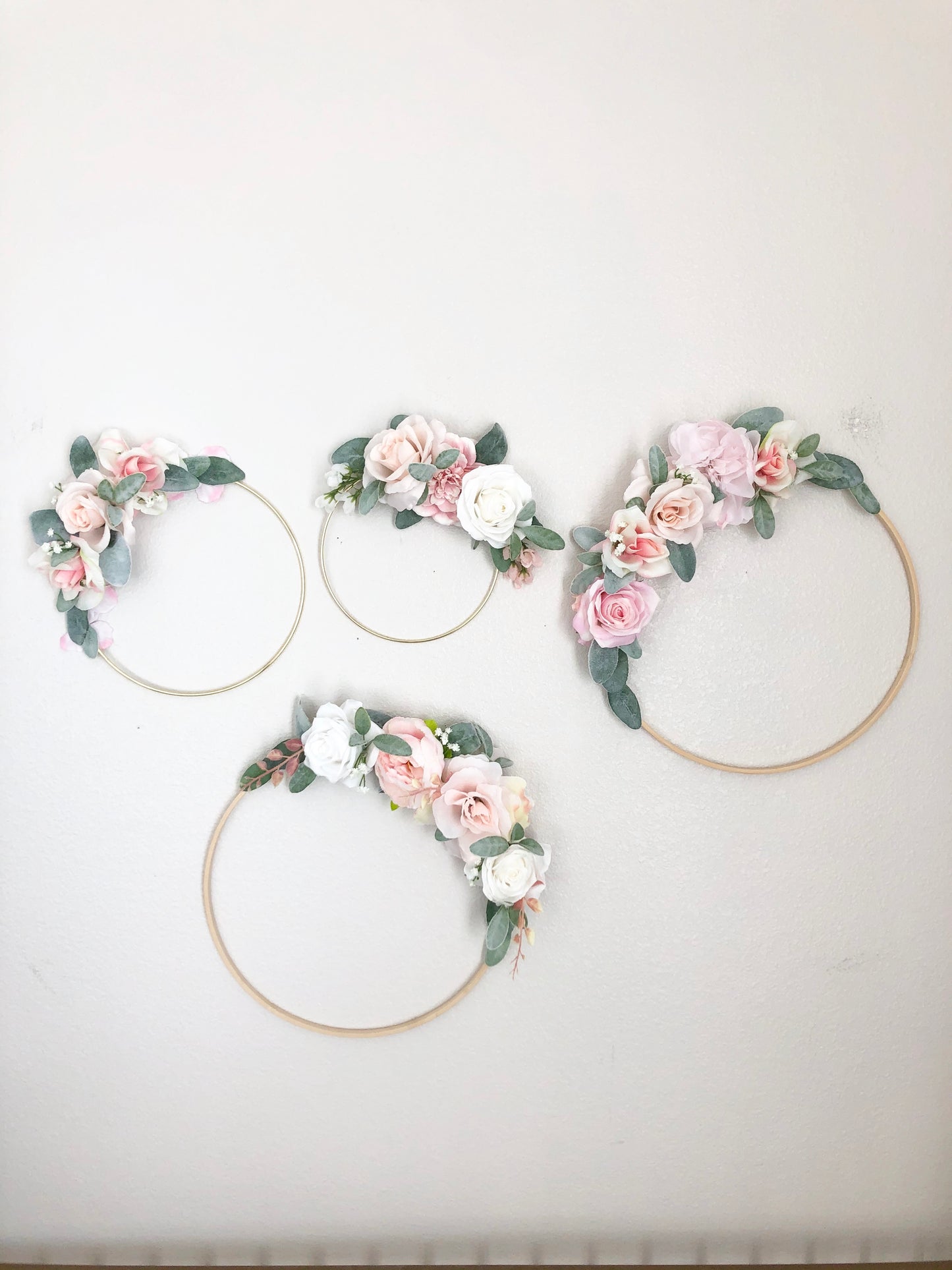Girl Nursery Wall Decor Girl, Blush Nursery Decor Floral Nursery, Floral Hoop Wreath Decor, Bridal Shower Decor, Baby Shower Decor Girl
