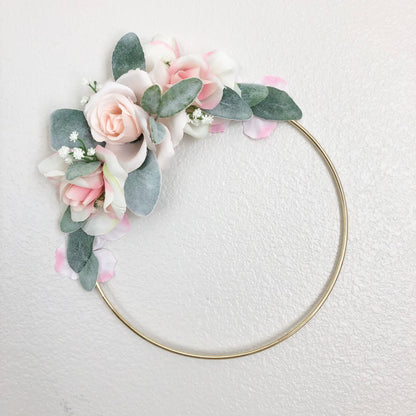 Girl Nursery Wall Decor Girl, Blush Nursery Decor Floral Nursery, Floral Hoop Wreath Decor, Bridal Shower Decor, Baby Shower Decor Girl