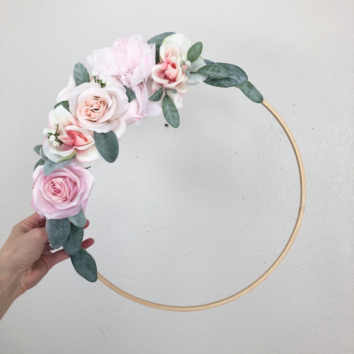 Girl Nursery Wall Decor Girl, Blush Nursery Decor Floral Nursery, Floral Hoop Wreath Decor, Bridal Shower Decor, Baby Shower Decor Girl