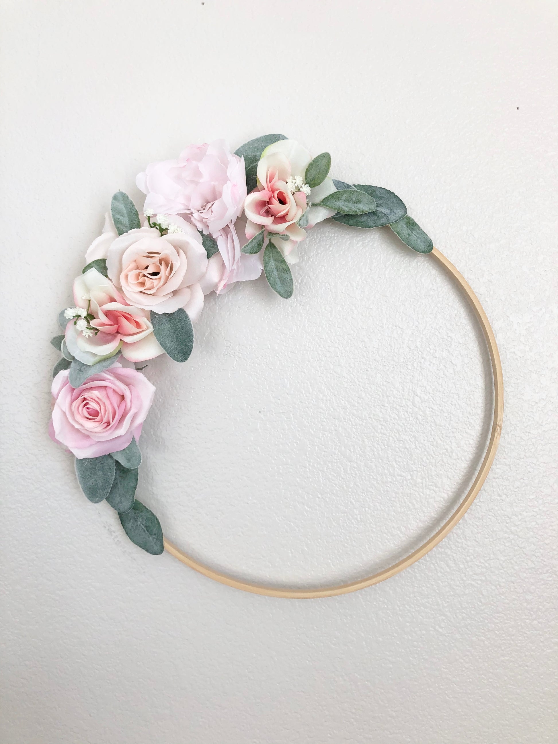 Girl Nursery Wall Decor Girl, Blush Nursery Decor Floral Nursery, Floral Hoop Wreath Decor, Bridal Shower Decor, Baby Shower Decor Girl
