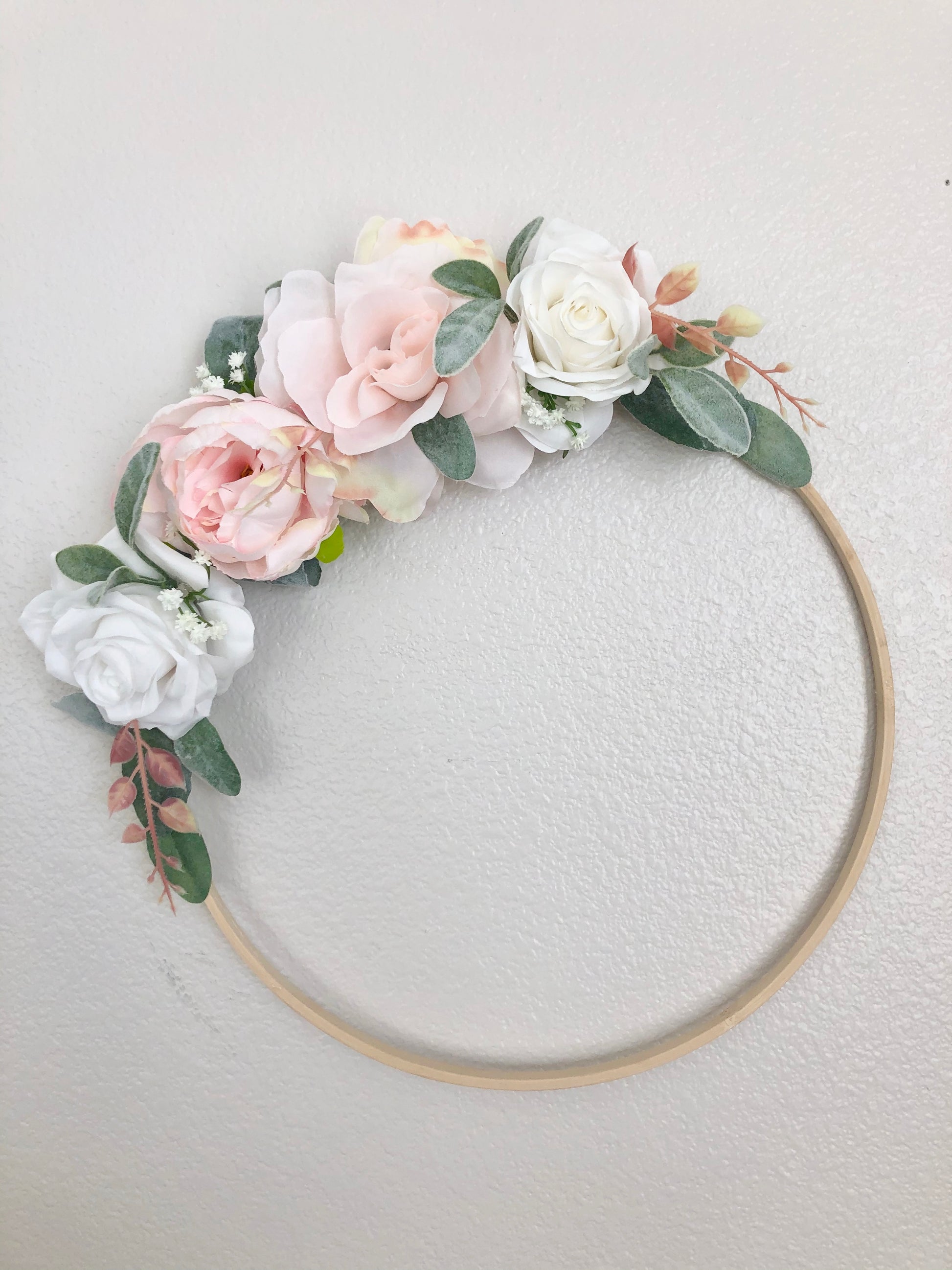 Girl Nursery Wall Decor Girl, Blush Nursery Decor Floral Nursery, Floral Hoop Wreath Decor, Bridal Shower Decor, Baby Shower Decor Girl