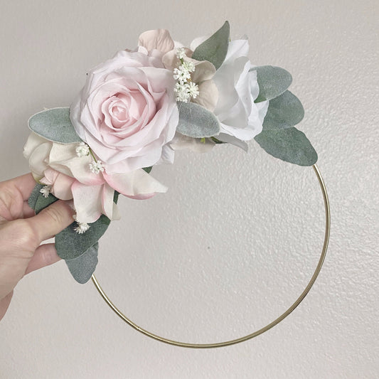 Girl Nursery Wall Decor Girl, Blush Nursery Decor Floral Nursery, Floral Hoop Wreath Decor, Bridal Shower Decor, Baby Shower Decor Girl
