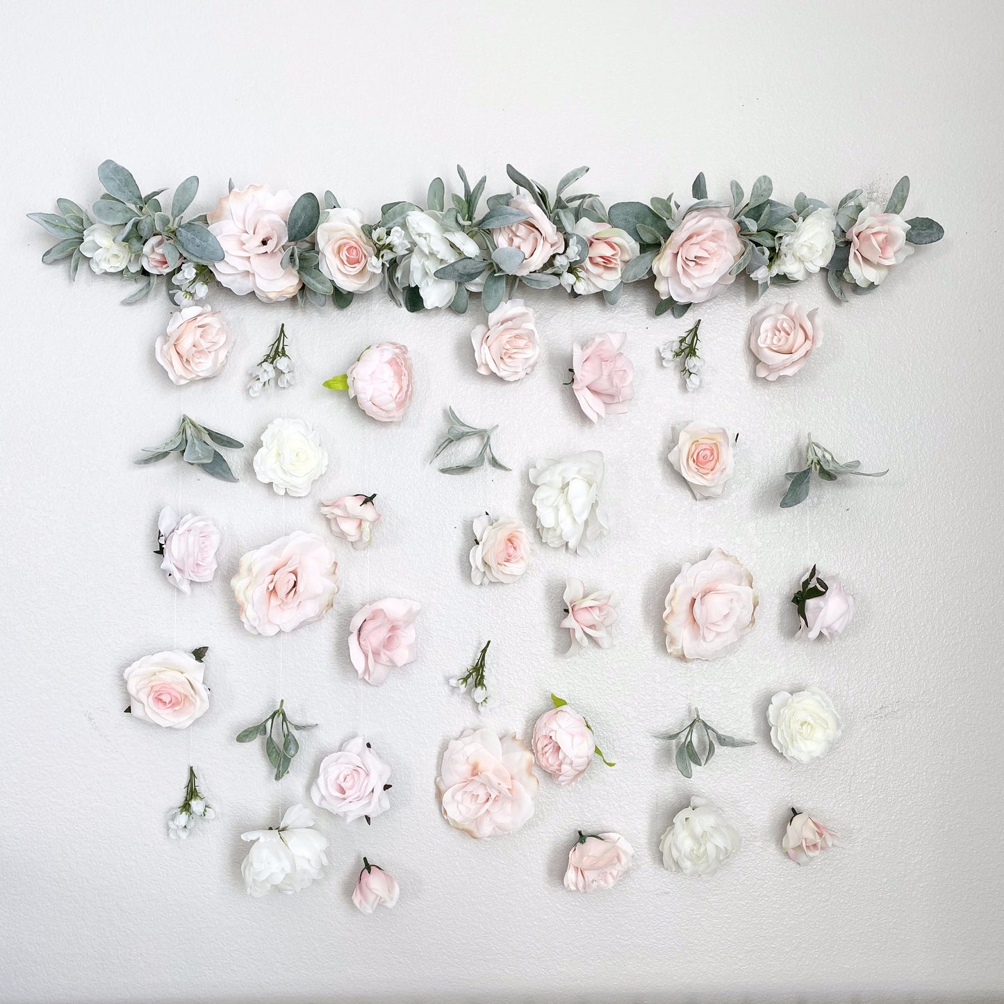 Flower Wall Hanging, Boho Baby Shower, Boho Bridal Shower Decor, Girl Nursery Decor Girl, Over the Crib Sign, Floral Wall, Flower Curtain