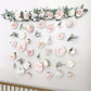 Flower Wall Hanging, Boho Baby Shower, Boho Bridal Shower Decor, Girl Nursery Decor Girl, Over the Crib Sign, Floral Wall, Flower Curtain