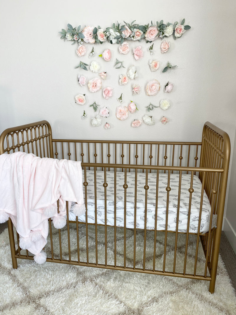 Flower Wall Hanging, Boho Baby Shower, Boho Bridal Shower Decor, Girl Nursery Decor Girl, Over the Crib Sign, Floral Wall, Flower Curtain