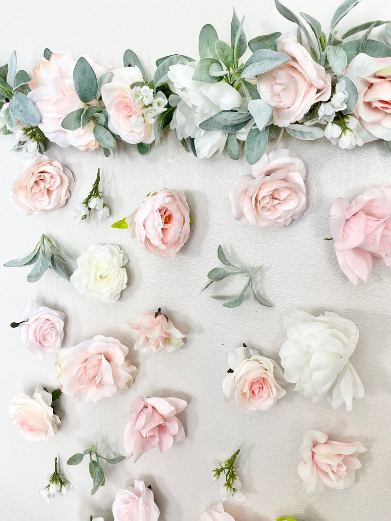 Flower Wall Hanging, Boho Baby Shower, Boho Bridal Shower Decor, Girl Nursery Decor Girl, Over the Crib Sign, Floral Wall, Flower Curtain