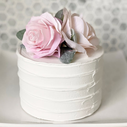 Girl Birthday Cake Topper, Floral Cake Flower Topper, Pink and Gold Cake Topper, Floral First Birthday, Floral Party, Baby Shower Decor