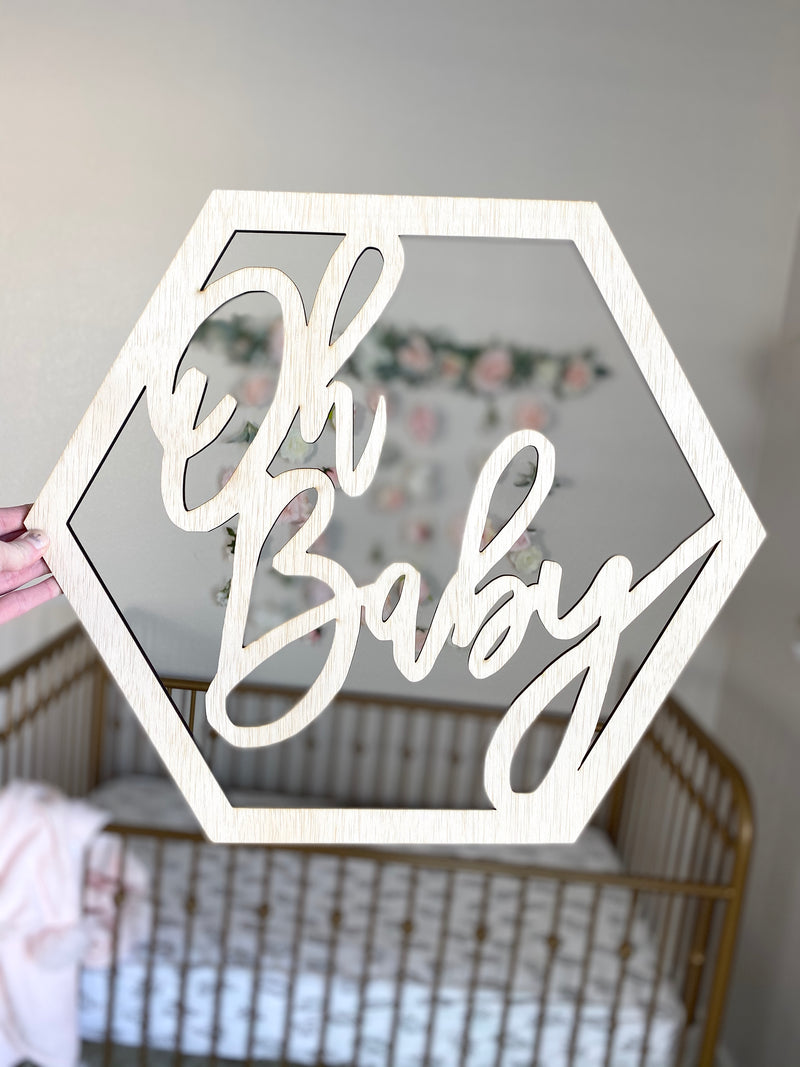 Pregnancy Announcement Photo, Oh Baby Sign, Baby Announcement Prop, Gender Reveal, Maternity Photo, It's a Girl, It's a Boy, Coming Soon