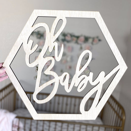 Pregnancy Announcement Photo, Oh Baby Sign, Baby Announcement Prop, Gender Reveal, Maternity Photo, It's a Girl, It's a Boy, Coming Soon