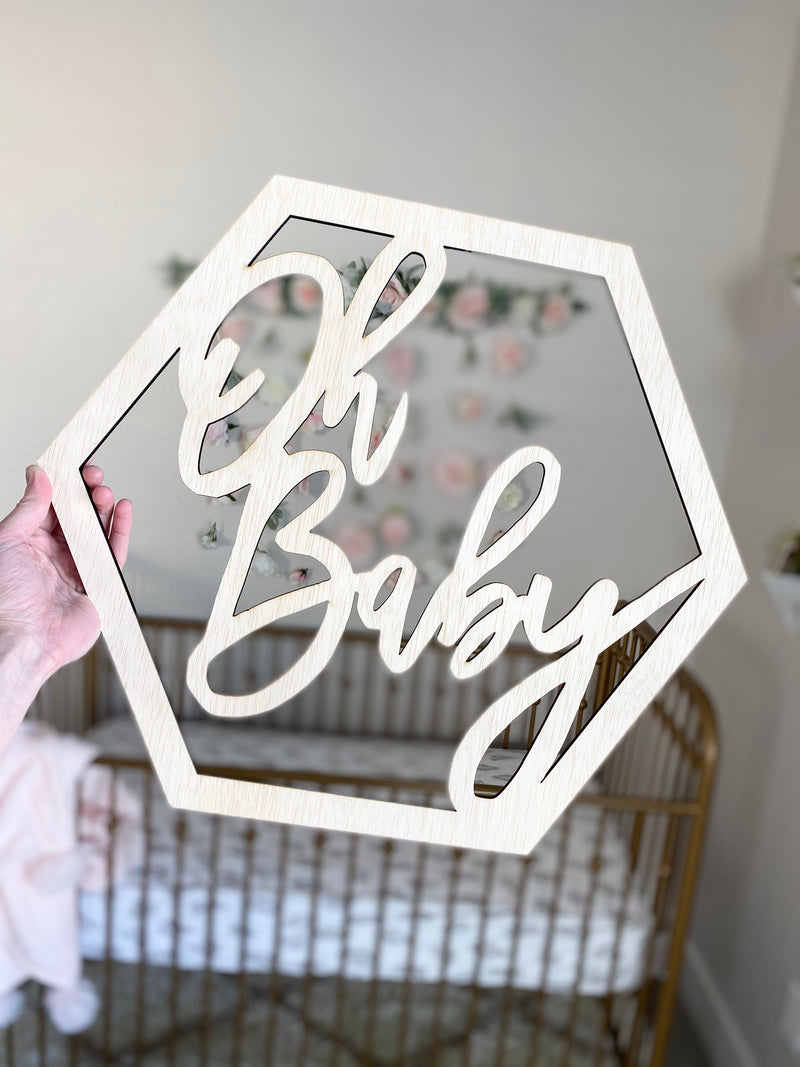 Pregnancy Announcement Photo, Oh Baby Sign, Baby Announcement Prop, Gender Reveal, Maternity Photo, It's a Girl, It's a Boy, Coming Soon