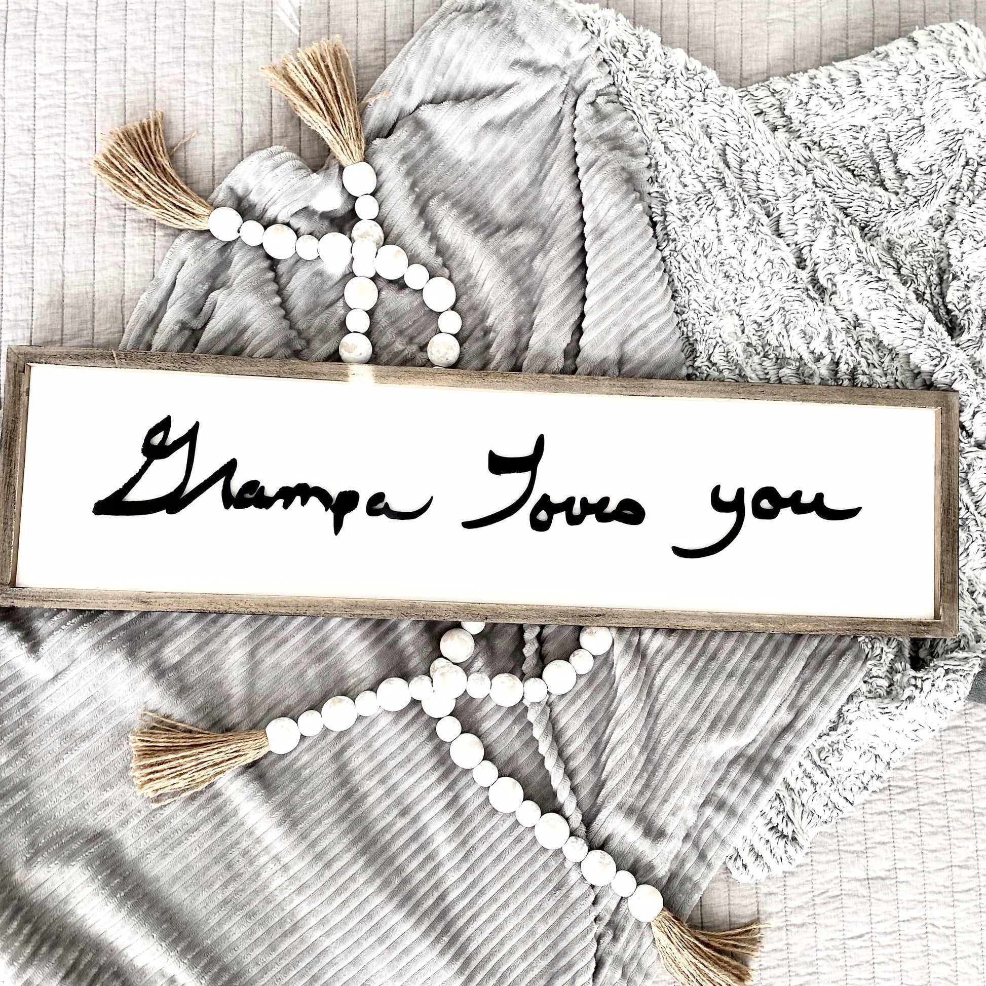 Custom Handwriting Sign, Personalized Wood Sign, Keepsake Gift, Memorial Sign, Memorial Gift, Laser Cut Handwriting Gift, Nursery Decor