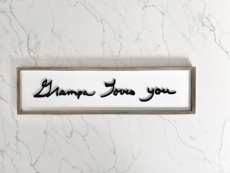 Custom Handwriting Sign, Personalized Wood Sign, Keepsake Gift, Memorial Sign, Memorial Gift, Laser Cut Handwriting Gift, Nursery Decor