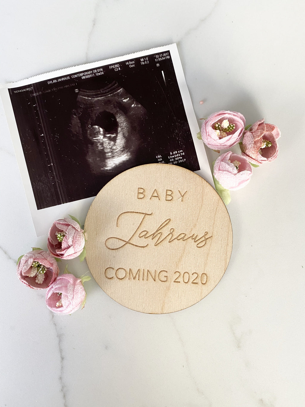 Custom Baby Announcement Wood, Wood Baby Coming in 2020, Baby Coming Soon, Personalized Baby Announcement, Custom Pregnancy Announcement