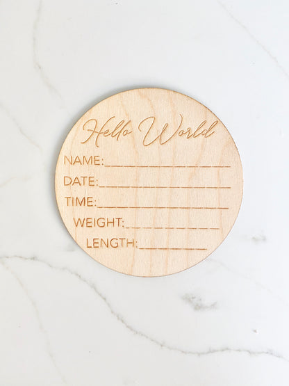 Hospital Birth Announcement Sign, Hospital Announcement Sign, Gender Neutral Baby Shower Gift, Engraved Newborn Stats, Newborn Photo Prop