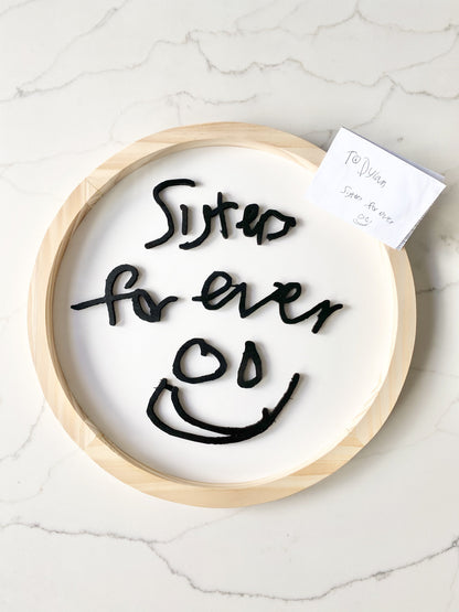 Custom Handwriting Sign, Actual Handwriting Gift, Moms Handwriting, Childs Handwriting, Family Keepsake Gift, Handwriting Memorial Gift